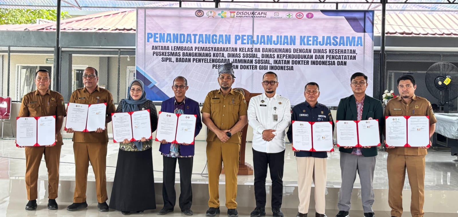 WUJUDKAN PROYEK PERUBAHAN PKN II, KALAPAS BANGKINANG LAKSANAKAN PERJANJIAN KERJASAMA LINTAS SEKTOR