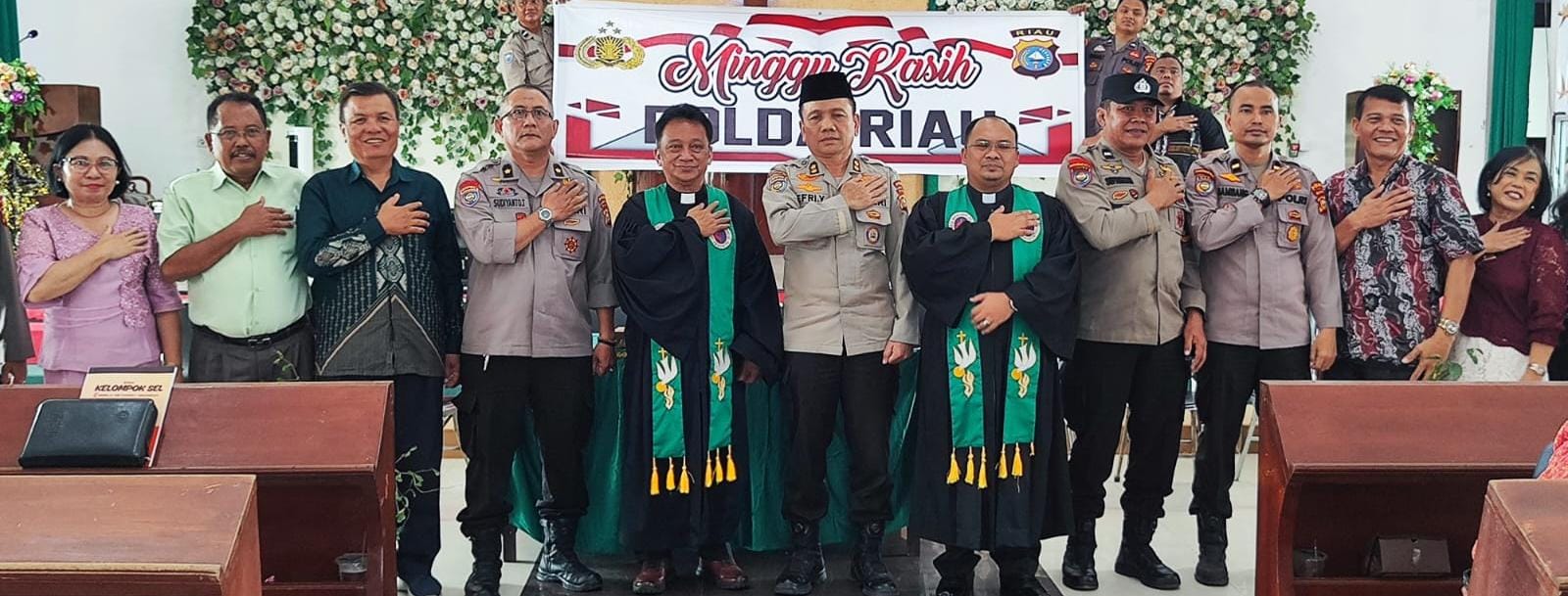 *Polresta Pekanbaru Dukung Penuh Minggu Kasih Polda Riau di Payung Sekaki, Perkuat Sinergi dengan Jemaat Gereja*