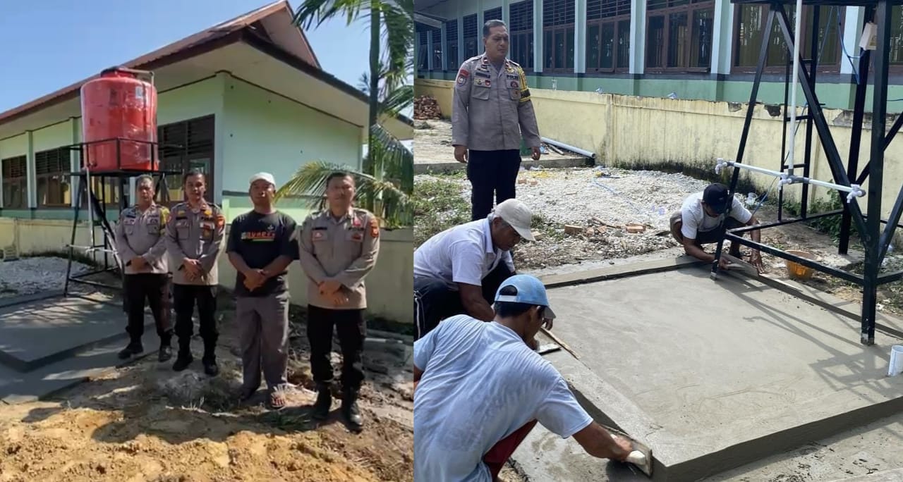 “Polres Kampar Selesaikan 2 Sumur Bor 100% Di Tapung Hilir – 700 Kk Desa Kota Baru Dapat Air Bersih, Rangkaian Hari Bhayangkara Ke-80”